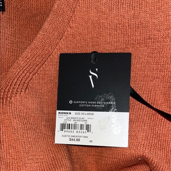 Simply Vera Vera Wang Men's Rust Sweater - Picture 4 of 8